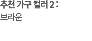 추천 가구 컬러 2 : 브라운