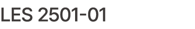LES 2501 01