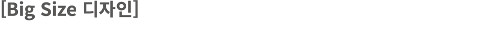 [Big Size 디자인]