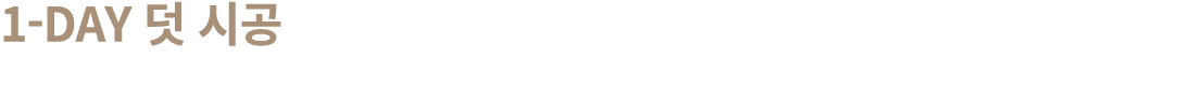 1 DAY 덧 시공