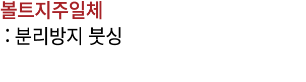 볼트지주일체 : 분리방지 붓싱